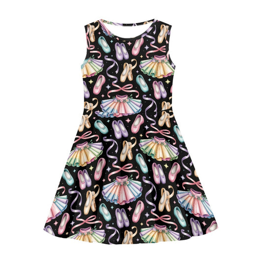 Girls Pastel Ballet Dress | Cute Sleeveless Twirl Dress for Kids
