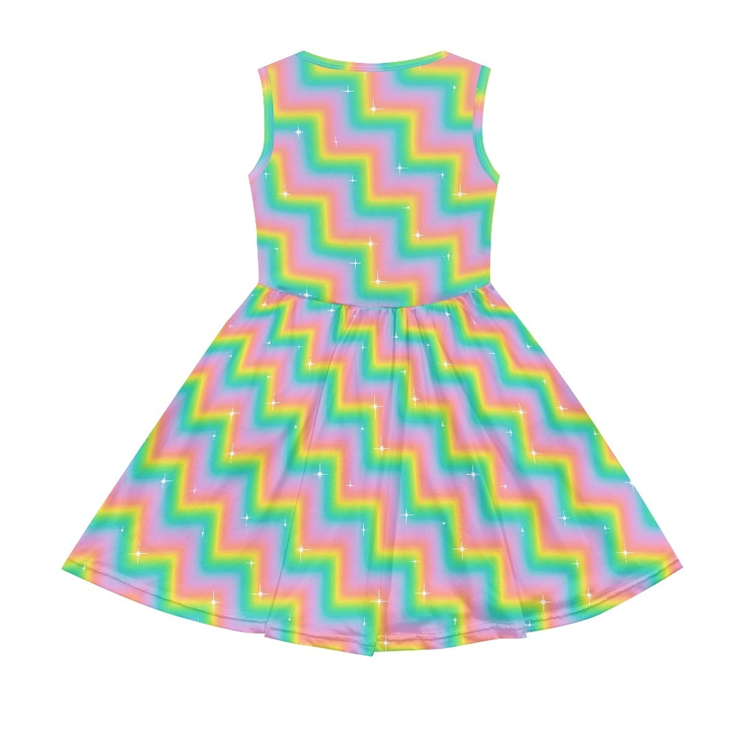 Girls Candy Lollipop Print Dress | Cute Sweet Theme Kids Dress