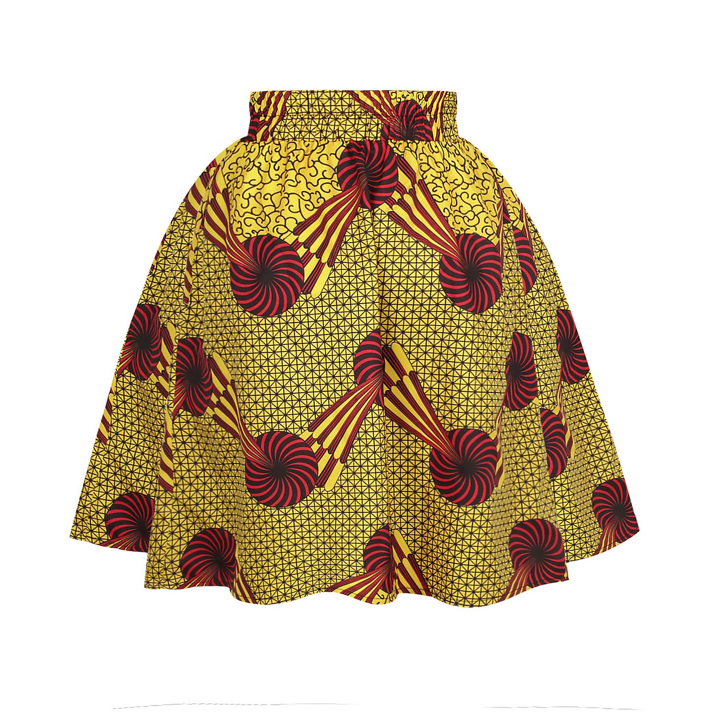 Girls African Boho Print Skirt – Colorful Summer Dance & Party Skirt