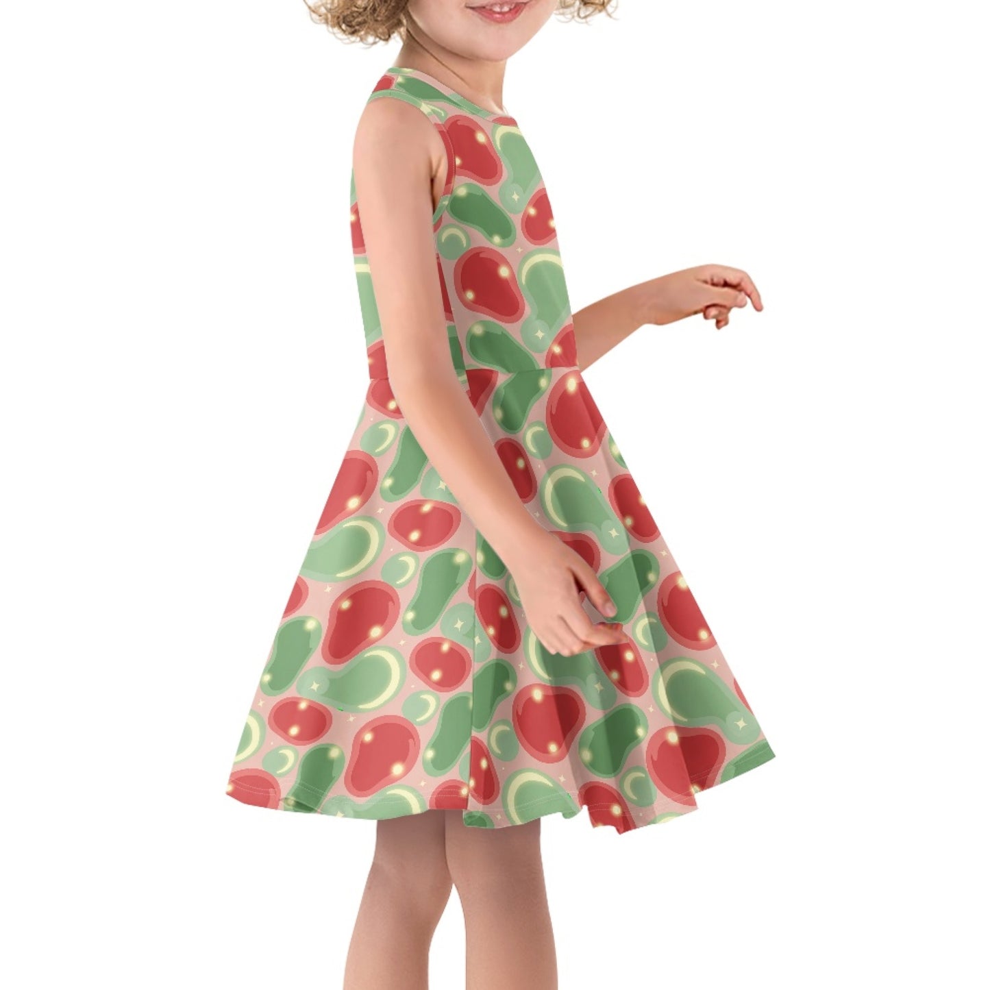 Girls Retro Bubble Dress | Cute Sleeveless Twirl Dress for Kids