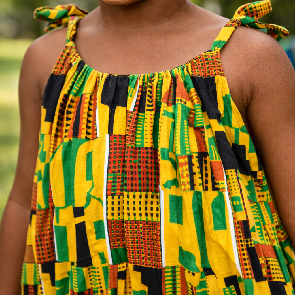Girls African Boho Print Jumpsuit – Lightweight Summer Outfit for Kids