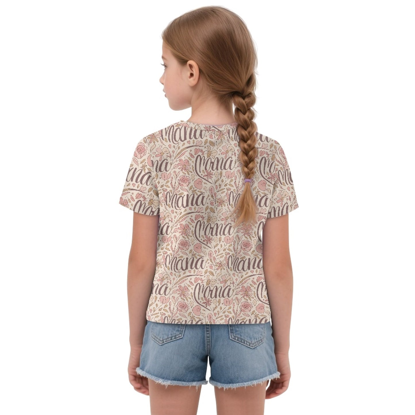 Mama’s Garden | Girl's All-Over Floral Print Front-Tie Tee