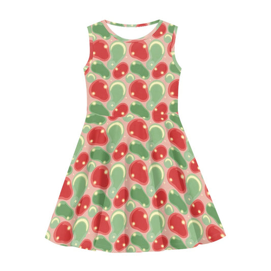 Girls Retro Bubble Dress | Cute Sleeveless Twirl Dress for Kids