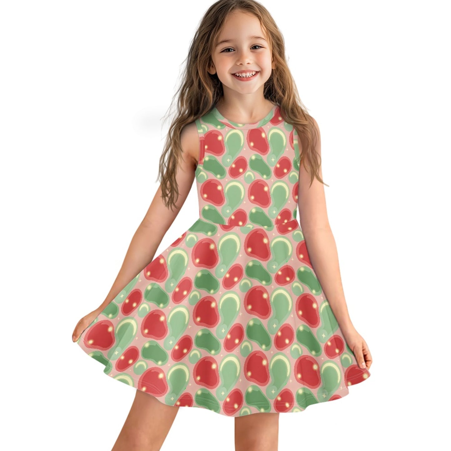 Girls Retro Bubble Dress | Cute Sleeveless Twirl Dress for Kids