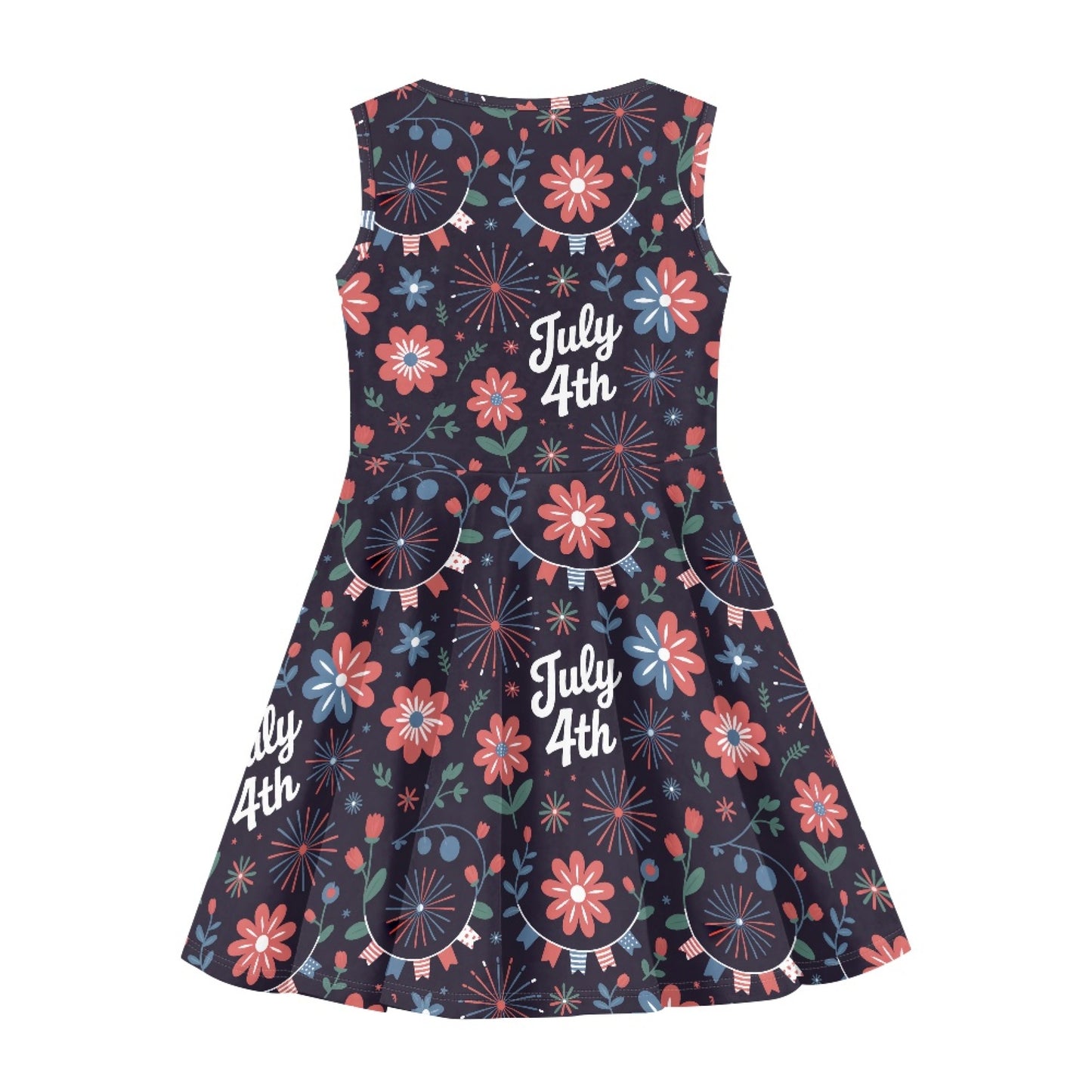 Girls 4th of July Dress | Cute Patriotic Twirl Dress for Kids